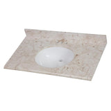 31 in. x 22 in. Stone Effects Vanity Top in Cascade with White Sink - Super Arbor