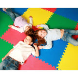 Norsk Multicolor-Gray 24 in. x 24 in. EVA Foam Multi-Purpose Reversible Interlocking Tiles, 16 Tiles