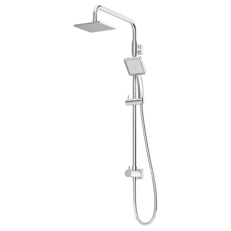 Duro 1-Spray Handheld Showerhead and Fixed Showerhead Combo in Polished Chrome (Valve Not Included)