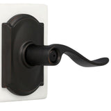Accent Aged Bronze Privacy Bed/Bath Door Lever with Camelot Trim - Super Arbor