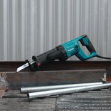 11 Amp Corded Variable Speed Reciprocating Saw With Wood Cutting Blade, Metal Cutting Blade and Hard Case, no lock-on - Super Arbor