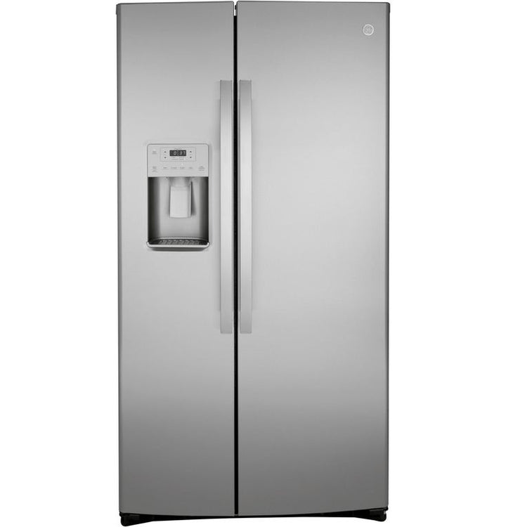 GE 21.8 cu. ft. Side by Side Refrigerator in Fingerprint Resistant Stainless Steel, Counter Depth