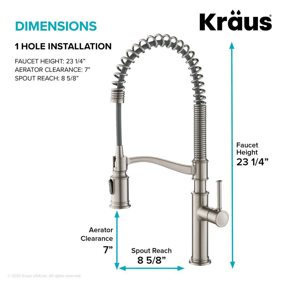 Sellette Single-Handle Pull-Down Sprayer Kitchen Faucet with Dual Function Sprayhead in Spot Free Stainless Steel - Super Arbor