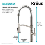 Sellette Single-Handle Pull-Down Sprayer Kitchen Faucet with Dual Function Sprayhead in Spot Free Stainless Steel - Super Arbor