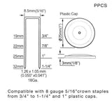 Pneumatic 18-Gauge 1-1/4 in. Plastic Cap Stapler with Canvas Bag and Plastic Cap Staples (1000-Count) - Super Arbor