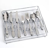 Hammered 46-Piece Stainless Steel Flatware Set (Service for 8)