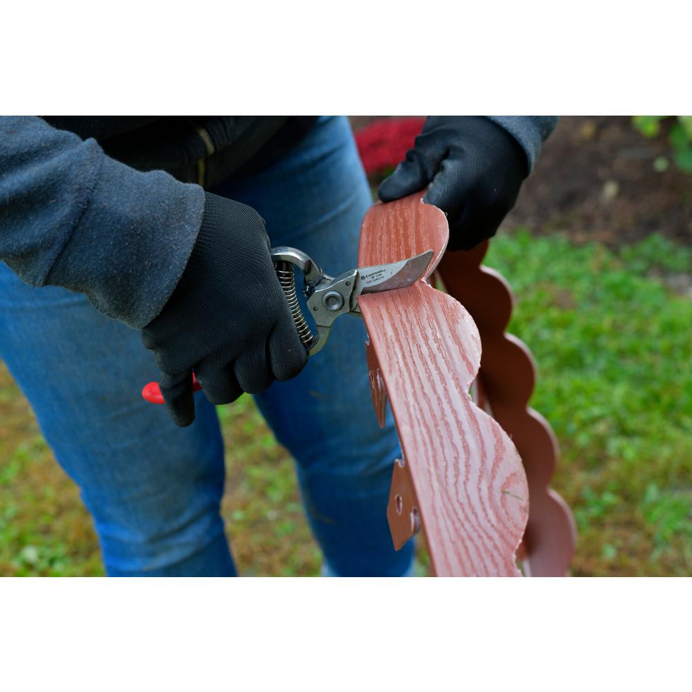 ProFlex 2 in. x 100 ft. Red Polyethylene Scalloped Woodgrain  No-Dig Edging Kit - Super Arbor