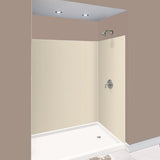 Expressions 48 in. x 48 in. x 96 in. 4-Piece Easy Up Adhesive Alcove Shower Wall Surround in Bianca - Super Arbor