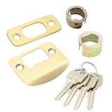 Waterbury Polished Brass Keyed Entry Door Knob with Single Cylinder Deadbolt Combo Pack Master Pinned - Super Arbor