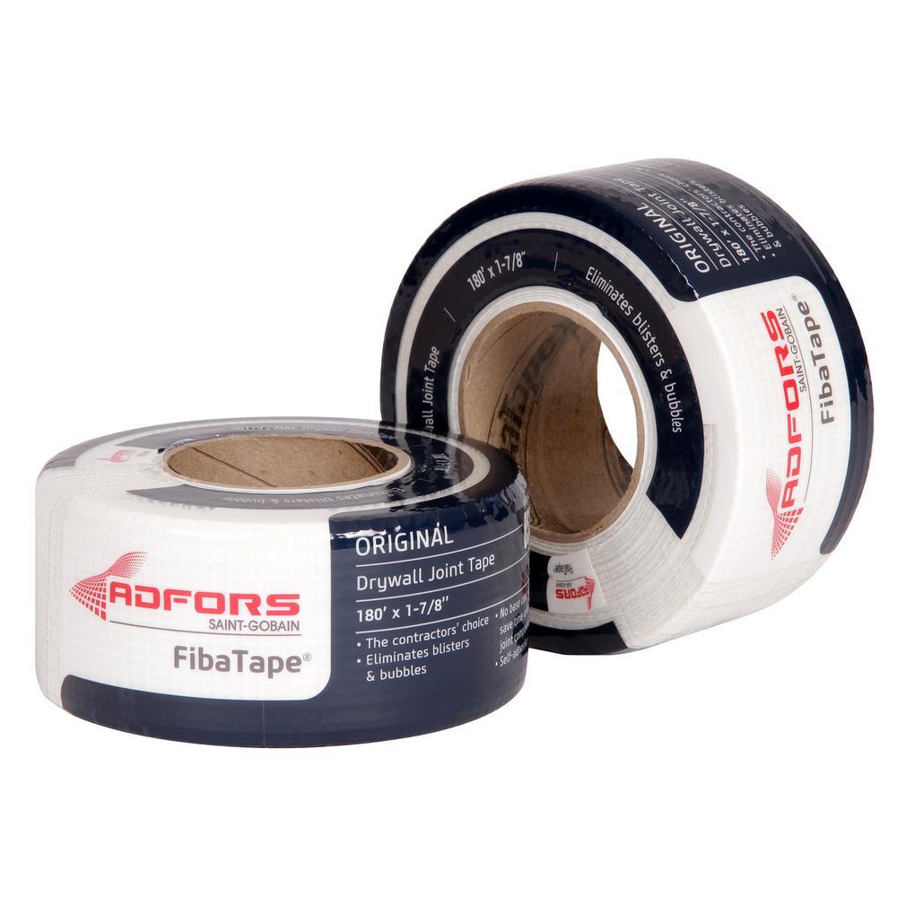 Saint-Gobain ADFORS FibaTape Standard White 1-7/8 in. x 180 ft. Self-Adhesive Mesh Drywall Joint Tape - Super Arbor