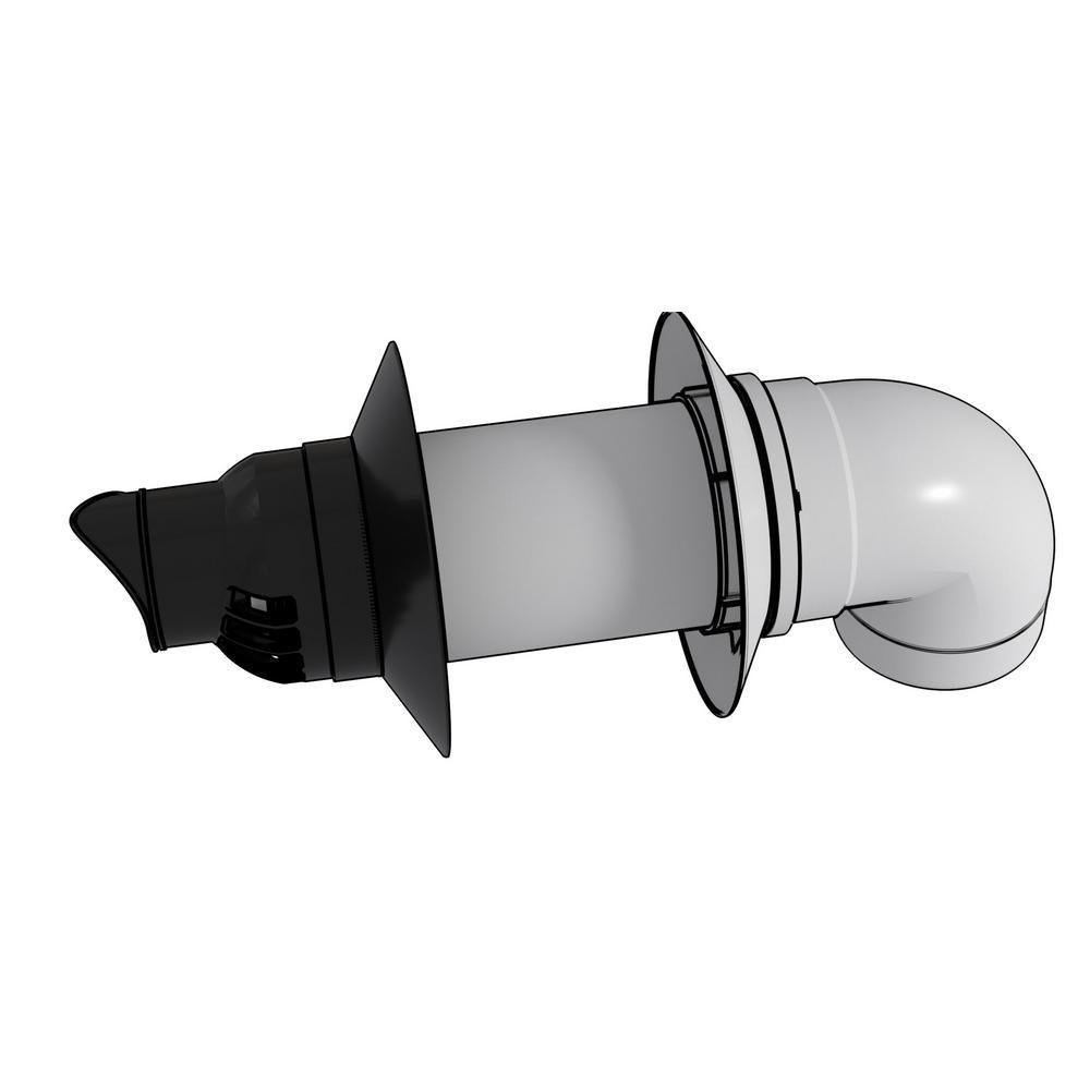 3 in. / 5 in. x 8.7 in. Plastic Condensing Horizonatal Termination Vent Kit - Super Arbor