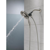 In2ition Two-in-One 4-Spray 6.1 in. Dual Wall Mount Fixed and Handheld Shower Head in Brushed Nickel