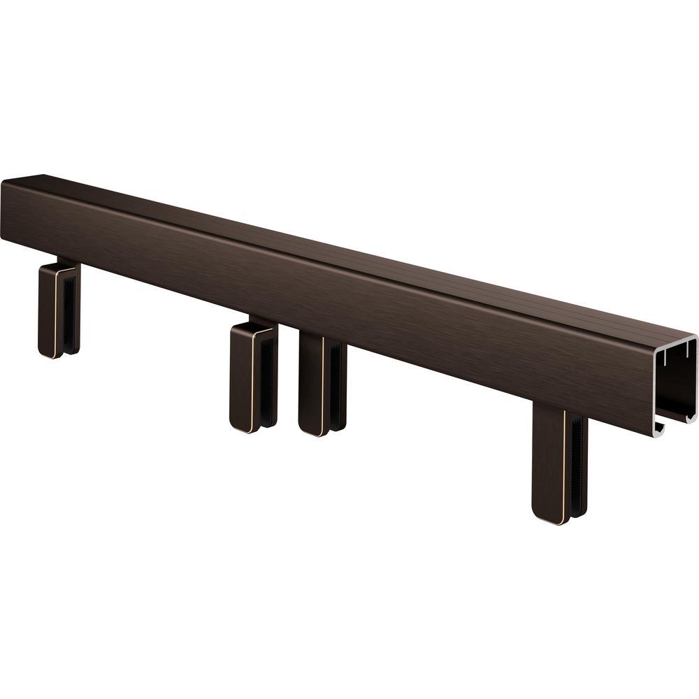 Everly 60 in. x 59-1/4 in. Mod Semi-Frameless Sliding Bathtub Door in Bronze and 1/4 in. (6mm) Droplet Glass - Super Arbor
