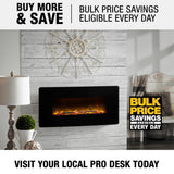 Winslow 35 in. Wall-Mount/Tabletop Linear Electric Fireplace in Black - Super Arbor