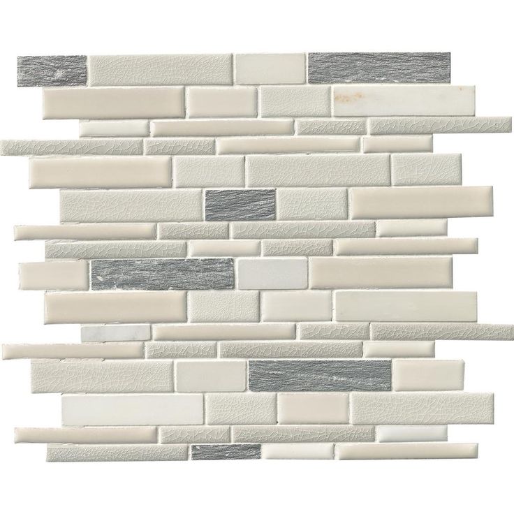 MSI Everest Interlocking 12 in. x 12 in. x 8 mm Textured Porcelain and Stone Mesh-Mounted Mosaic Tile (1 sq. ft.)