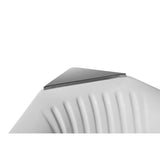 59 in. Acrylic Center Drain Corner Alcove Whirlpool Bathtub in White - Super Arbor
