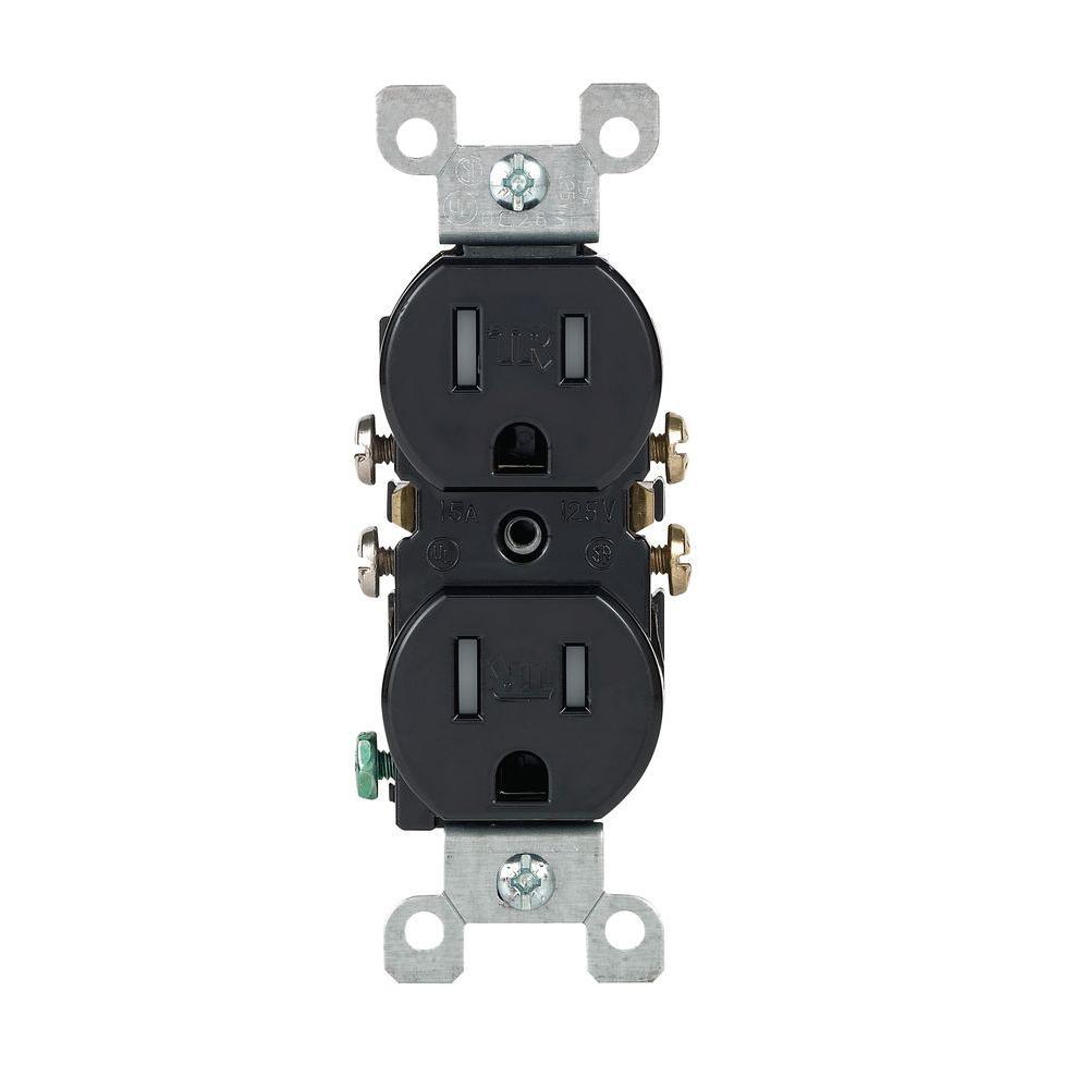 15 Amp Tamper Resistant Duplex Outlet, Ivory (10-Pack) - Super Arbor