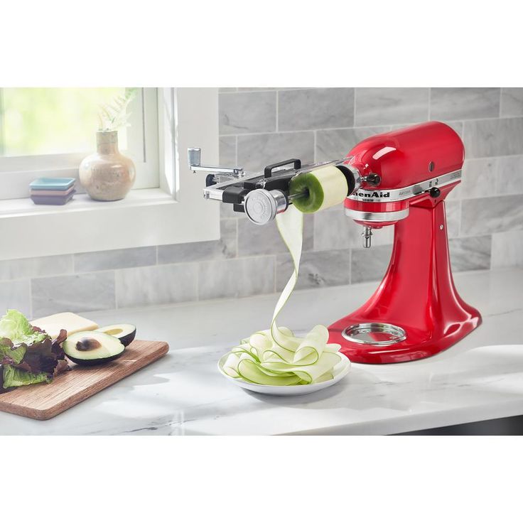 White Vegetable Sheet Cutter Attachment