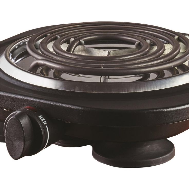 Single Burner 28 in. Black Electric Burner