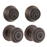 Cove Satin Nickel Single-Cylinder Deadbolt Combo Pack (2-Pack) - Super Arbor