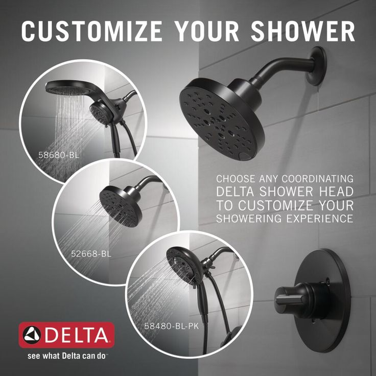 Delta Trinsic Matte Black 1-Handle Shower Faucet