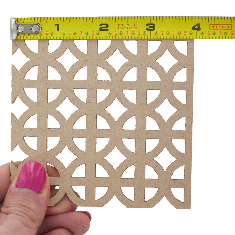 72 in. x 24 in. x 1/8 in. Unfinished Circle Decorative Perforated Paintable MDF Screening Panel Insert - Super Arbor