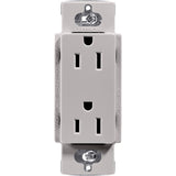 Claro 15 Amp Duplex Outlet, White - Super Arbor