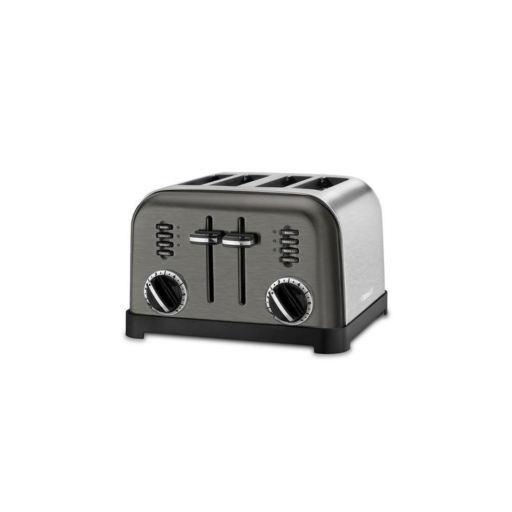 Classic Series 4-Slice Black Stainless Steel Toaster