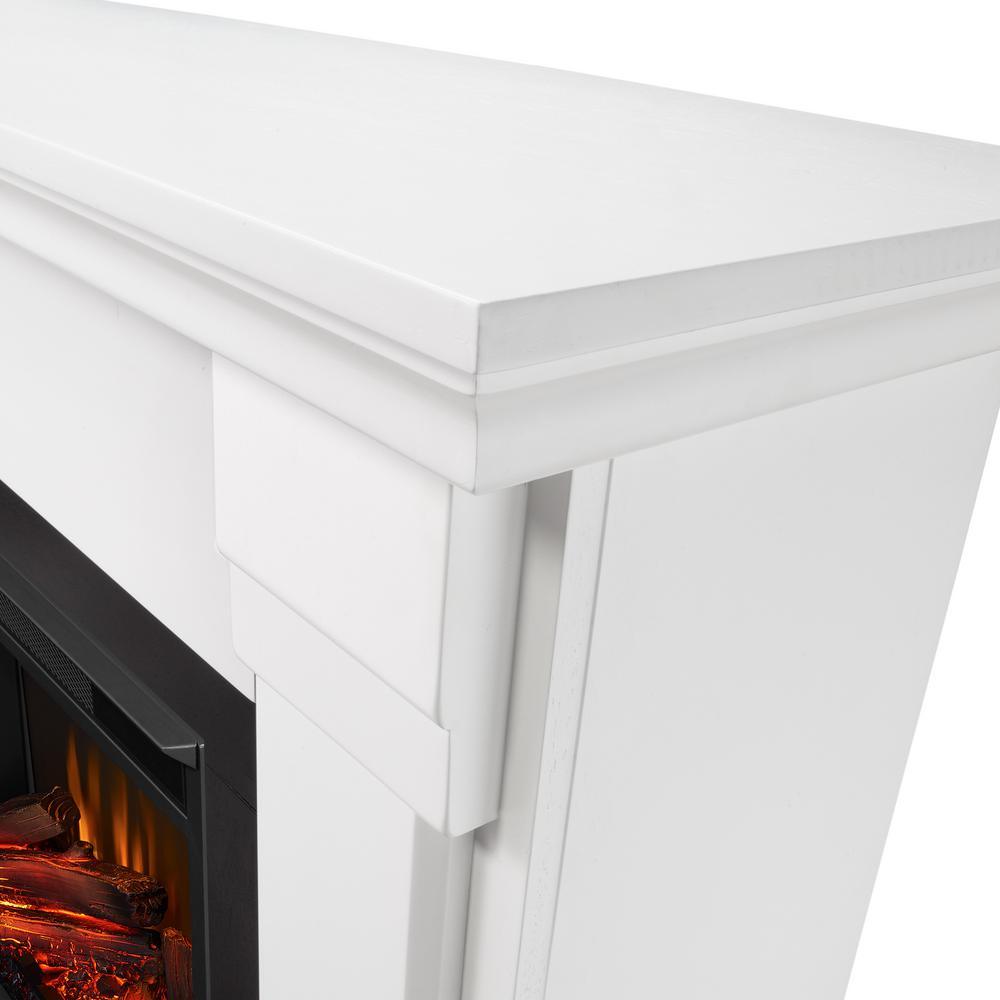 Silverton 48 in. Electric Fireplace in White - Super Arbor