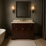Home Decorators Collection Teagen 42-Inch Bathroom Vanity in Dark Espresso with Cultured Marble Top