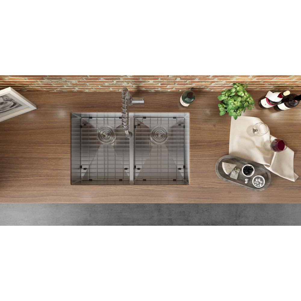 Undermount Stainless Steel 30 in. 50/50 Low Divide Double Bowl 16-Gauge Kitchen Sink - Super Arbor