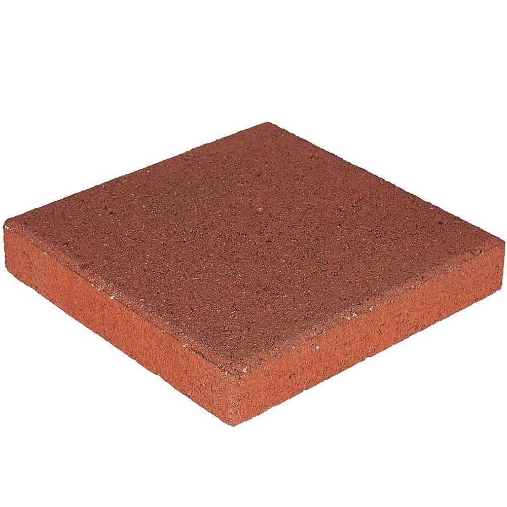 12 in. x 12 in. x 1.5 in. River Red Square Concrete Step Stone - Super Arbor