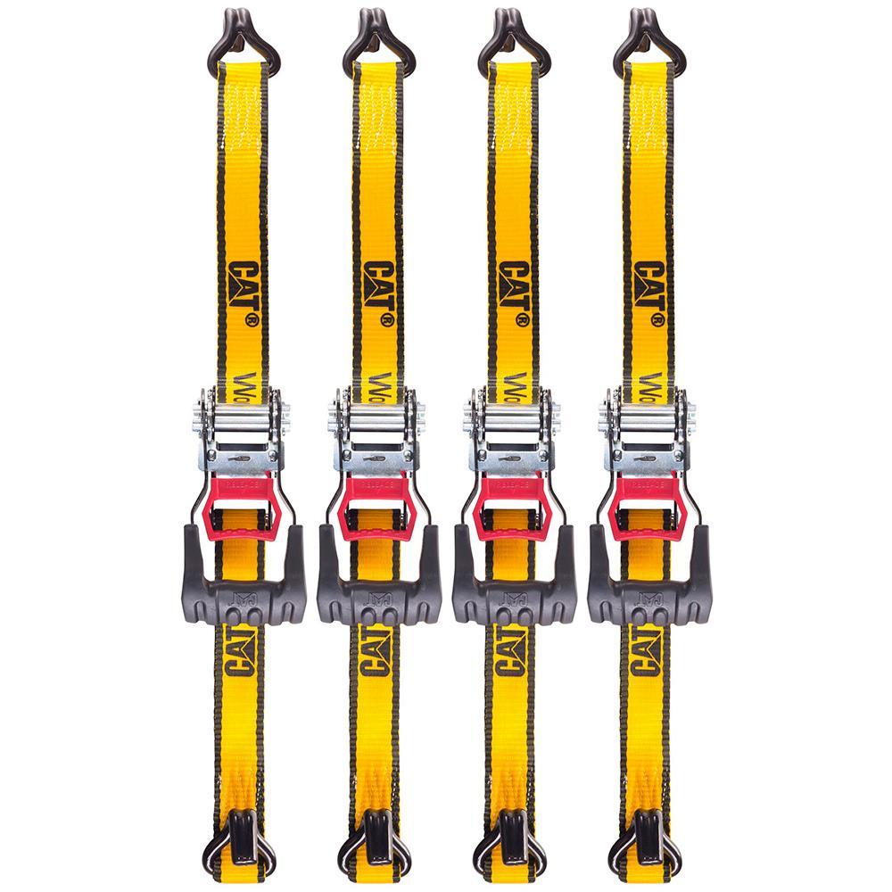 16 ft. x 1-1/4 in. Heavy-Duty Ratcheting 1000 lbs. Tie-Down Straps (4-Piece) - Super Arbor
