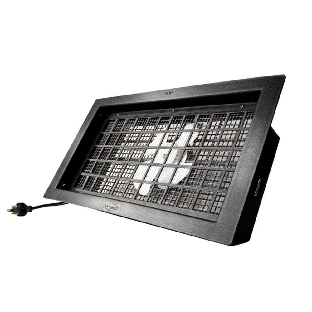 16 in. x 8 in. Resin Power Foundation Vent in Black - Super Arbor