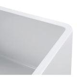 Sutton Place Farmhouse Fireclay 33 in. 55/45 Double Bowl Kitchen Sink with Grid with Grid and Strainer