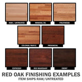 Sparrow Peak Red Oak 10-ft Natural Straight Butcher Block Oak Kitchen Countertop