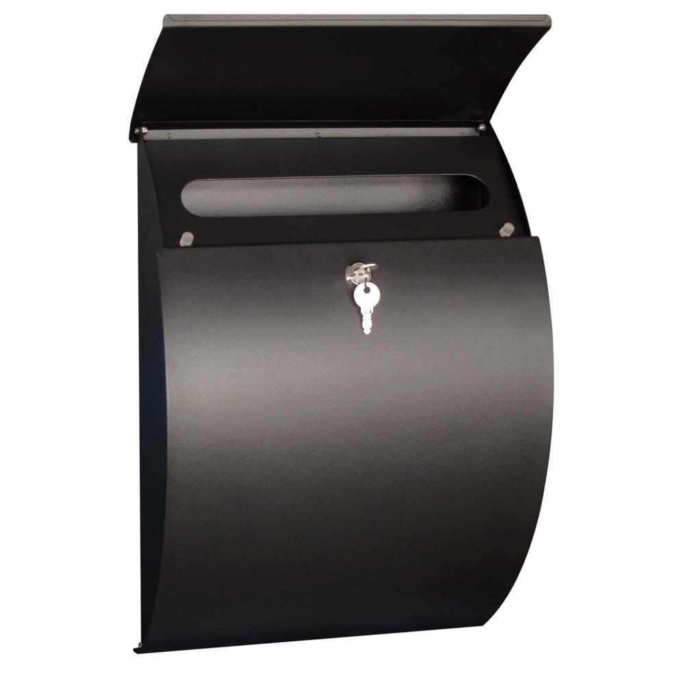 Black Contemporary Locking Mailbox - Super Arbor