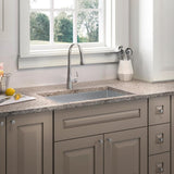 Simplice Single-Handle Pull-Down Sprayer Kitchen Faucet with DockNetik and Sweep Spray in Vibrant Stainless - Super Arbor