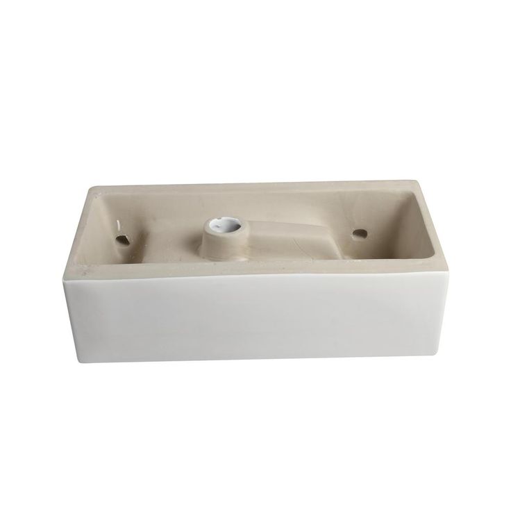 Elanti Wall-Mounted Right-Facing Rectangle Bathroom Sink in White