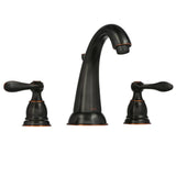 Windemere 8 in. Widespread 2-Handle Bathroom Faucet with Metal Drain Assembly in Oil-Rubbed Bronze - Super Arbor