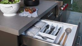 Rev-A-Shelf 21.25-in x 21.87-in Plastic Cutlery Insert Drawer Organizer