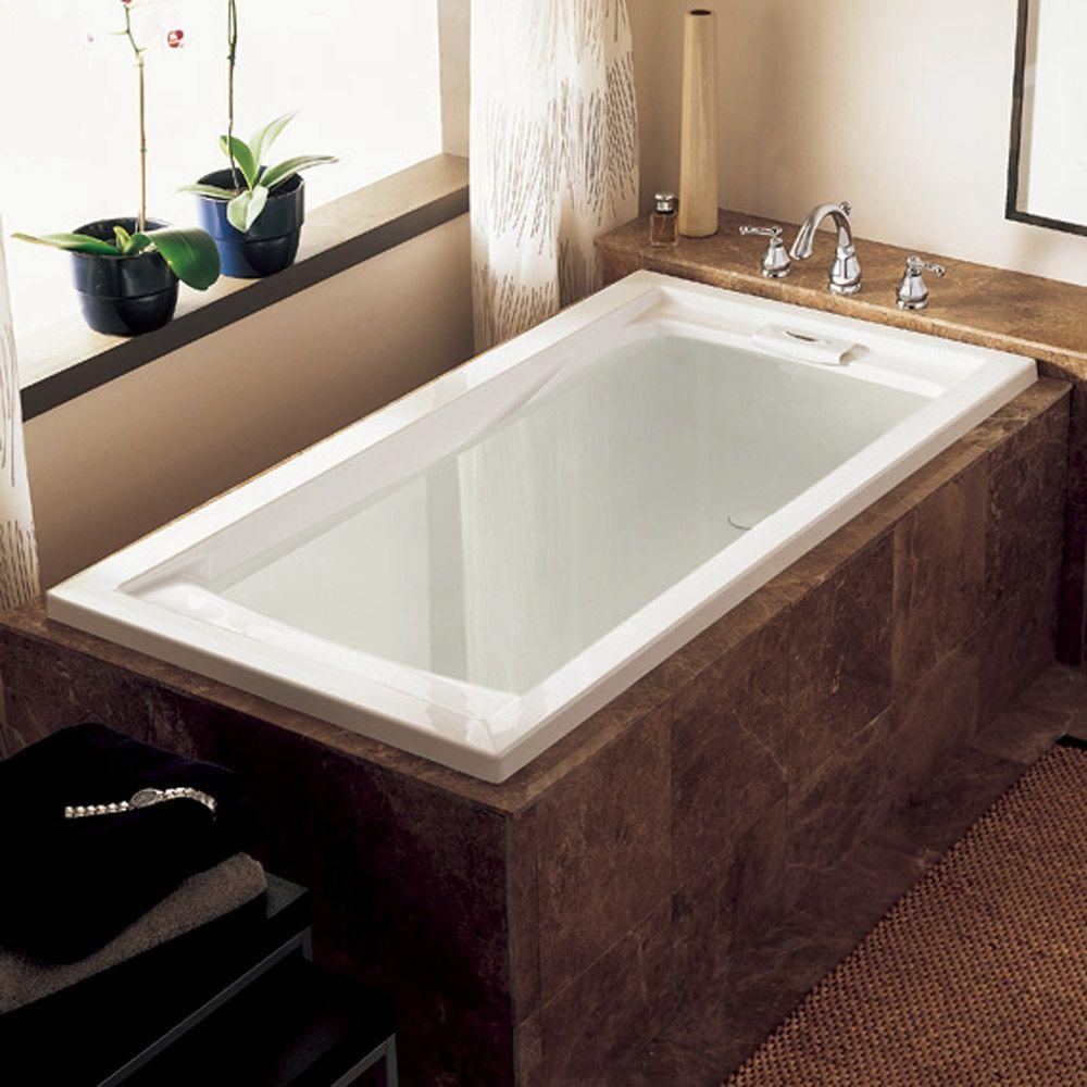 Evolution 72 in. x 36 in. Acrylic Reversible Drain Bathtub in White - Super Arbor