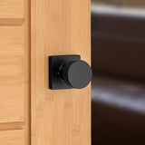 Pismo Square Matte Black Hall/Closet Door Knob - Super Arbor