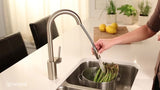 Align Single-Handle Pull-Down Sprayer Kitchen Faucet with Reflex and Power Clean in Matte Black
