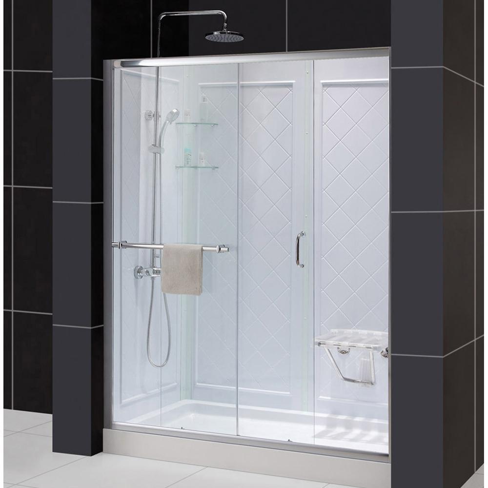 13.125 in. x 15 in. Plastic Folding Shower Seat in Chrome - Super Arbor