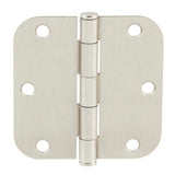 3-1/2 in. x 5/8 in. Radius Satin Nickel Door Hinge Value Pack (48 per Pack)
