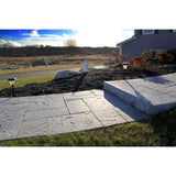 Patio-on-a-Pallet 12 in. x 24 in. and 24 in. x 24 in., 48 sq. ft. Concrete Gray Basketweave York-Stone Paver (18-Pieces) - Super Arbor