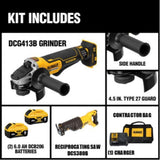 20-Volt MAX Cordless 4-1/2 in. Brushless Paddle Switch Small Angle Grinder Kit w/ Bonus Reciprocating Saw (Tool-Only) - Super Arbor