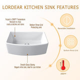 Fireclay 30 in. Single Bowl Farmhouse Kitchen Sink