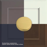 External Campaign 3 in. (76mm) Center-to-Center Brushed Brass Drawer Pull - Super Arbor
